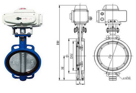 電動(dòng)對(duì)夾蝶閥結(jié)構(gòu)圖 電動(dòng)對(duì)夾蝶閥結(jié)構(gòu)圖