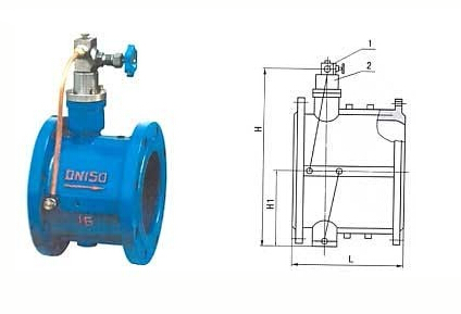 蝶式微阻緩閉止回閥結(jié)構(gòu)圖