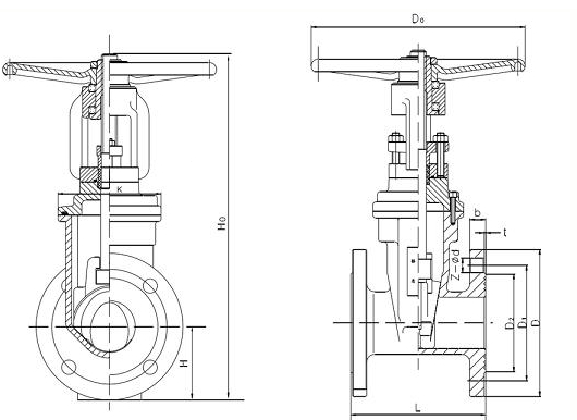 明桿閘閥結(jié)構(gòu)圖